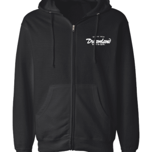 Dreamland Simple Oval Zip Hoodies - Vint Black