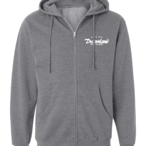Dreamland Simple Oval Zip Hoodies - Carbon Gray
